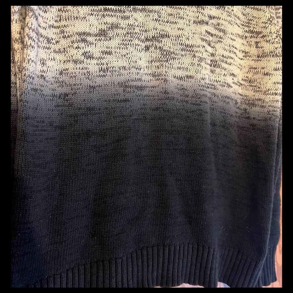 American eagle Men’s Preppy Collegiate Scholar Ombré 💯% Cotton Sweater Sz Med - Picture 5 of 13